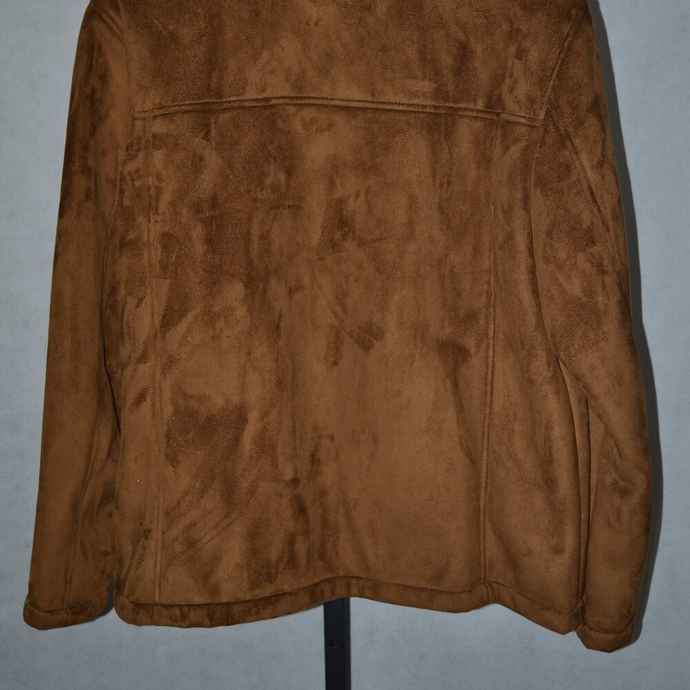 ( Men ) Docker Brown Suede Zip Front Jacket Size … - image 4